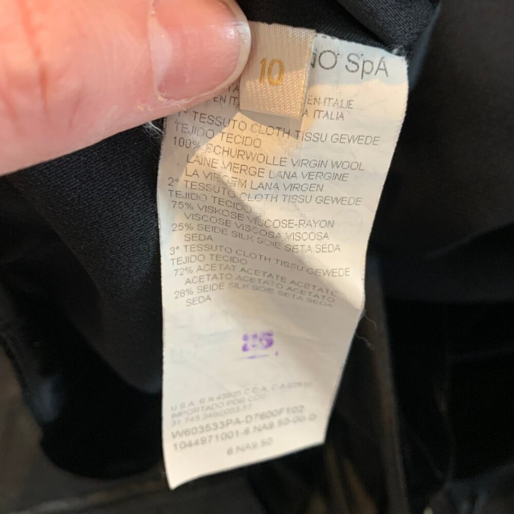 Valentino Straight Leg Black Dress Pants Womens Size 10 - Picture 5 of 5